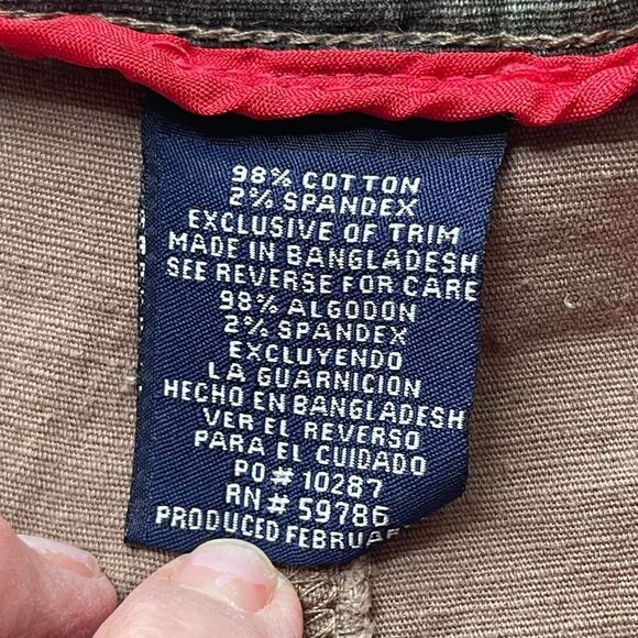 Rugby University Men's Stretch Mid-Rise Cargo Short Khaki Tan Size 32 - Picture 10 of 11